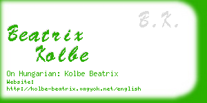 beatrix kolbe business card